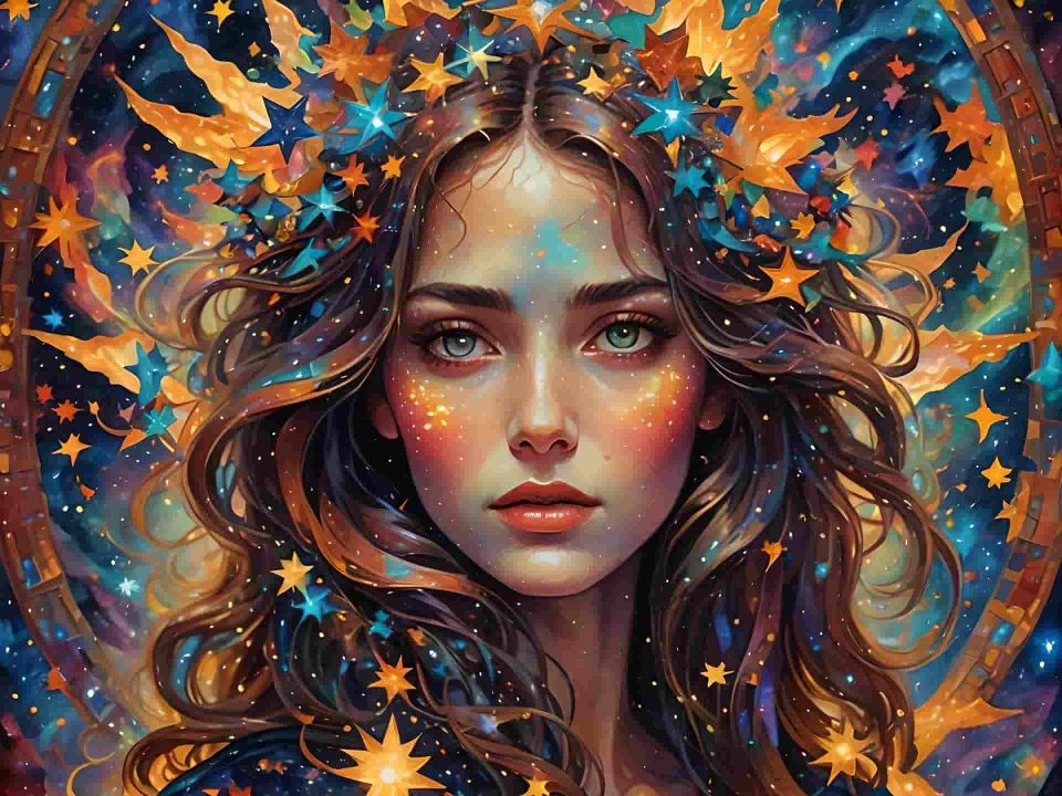 Une femme avec une auréole d'étoiles qui peut choisir d'utiliser sa magie et la manipulation pour nuire à autrui pour faire le bien
